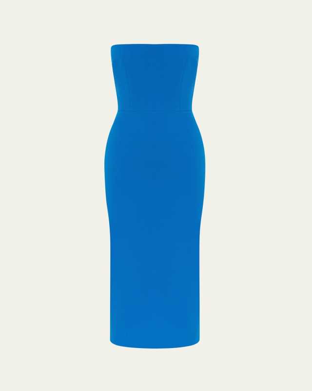 Strapless Body-Con Midi Dress